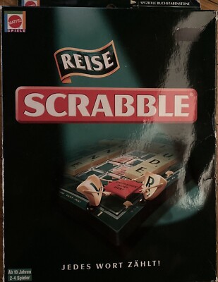 Reise Scrabble Compact Game by Mattel 2001 Rare German, NIB