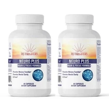 Neuro Brain & Focus, Brain health & Vitamins Boost Energy level - 120 Capsules