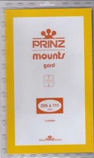 Prinz Black Stamp Mount Strips 265x111 mm For Floating Plate Number Strips Scott