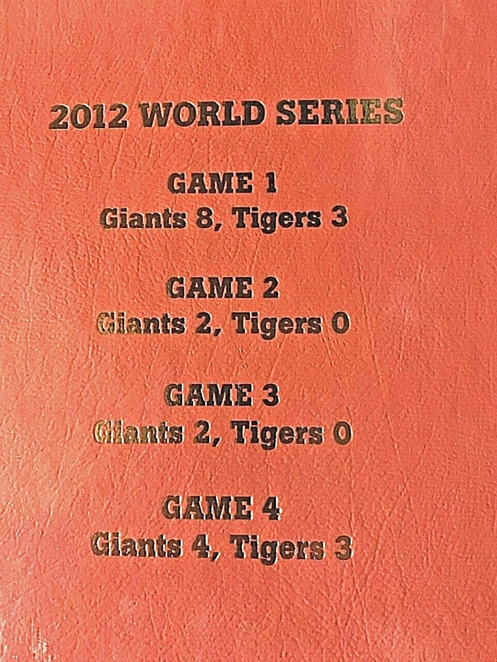 2012 WORLD SERIES PROGRAM LIMITED EDITION S.F. GIANTS DETROIT TIGERS HARDBOUND - Image 3 of 4
