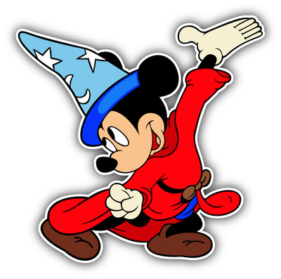 mickey mouse magic cartoon car bumper sticker decal 5 x 5 ebay
