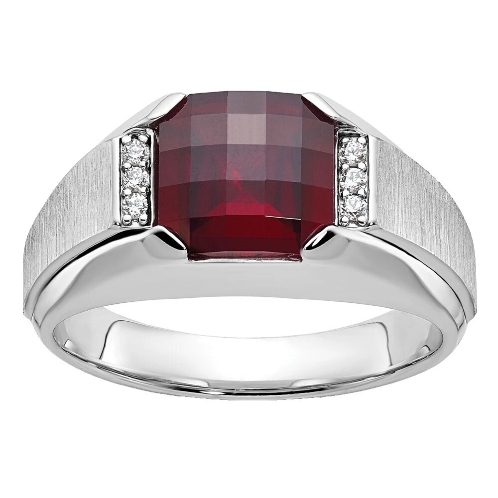 Anillo Granate Hombre 10 Anillos