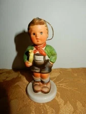 Boy w/Horn! A Reproduction by Schmid Designed by Berta Hummel 1983 First Edition