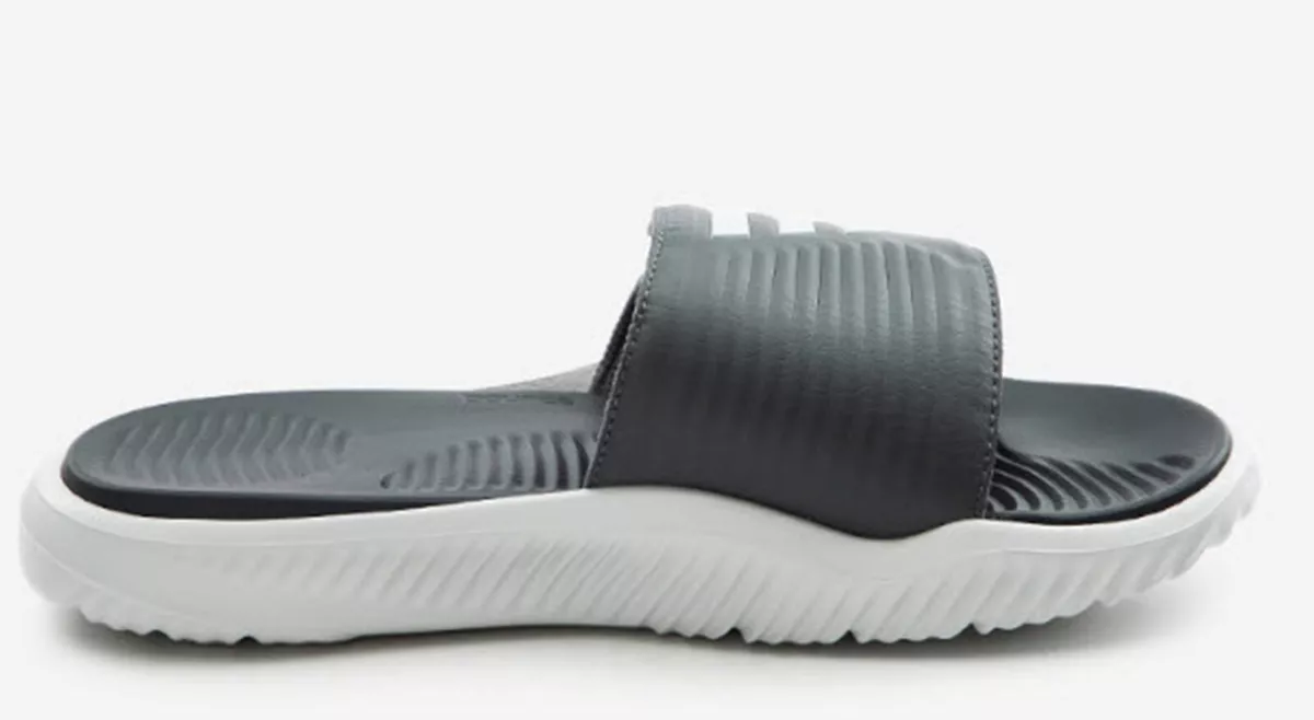 Adidas Men Alpha bounce Slide 2.0 Slipper Dark Gray Shoes Beach Sandals GZ9503