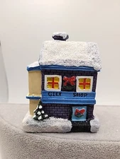 Christmas Led Lighted House Resin Small Village Gift Shop