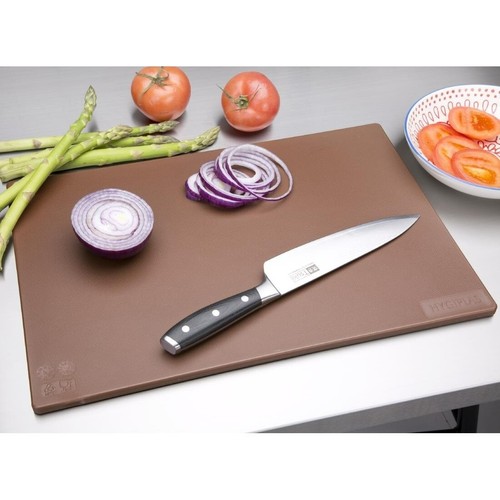 Hygiplas J256 Commercial Grade Brown Kitchen Chopping Board 450x300x10mm - Picture 4 of 4