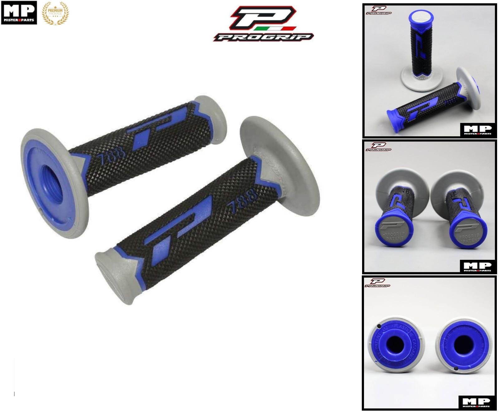 Poignées de cross Progrip 788 à triple densité pour un grip maximal du guidon