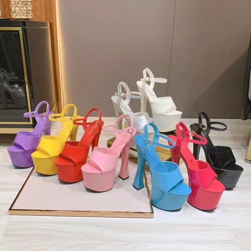 Women Platform Super High Heels Sexy Pumps Fashion Sandals Party Dance Shoes - Picture 7 of 41