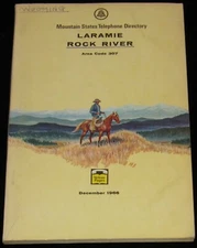 1966 WYOMING TELEPHONE DIRECTORY, LARAMIE, ROCK RIVER, AREA CODE 307
