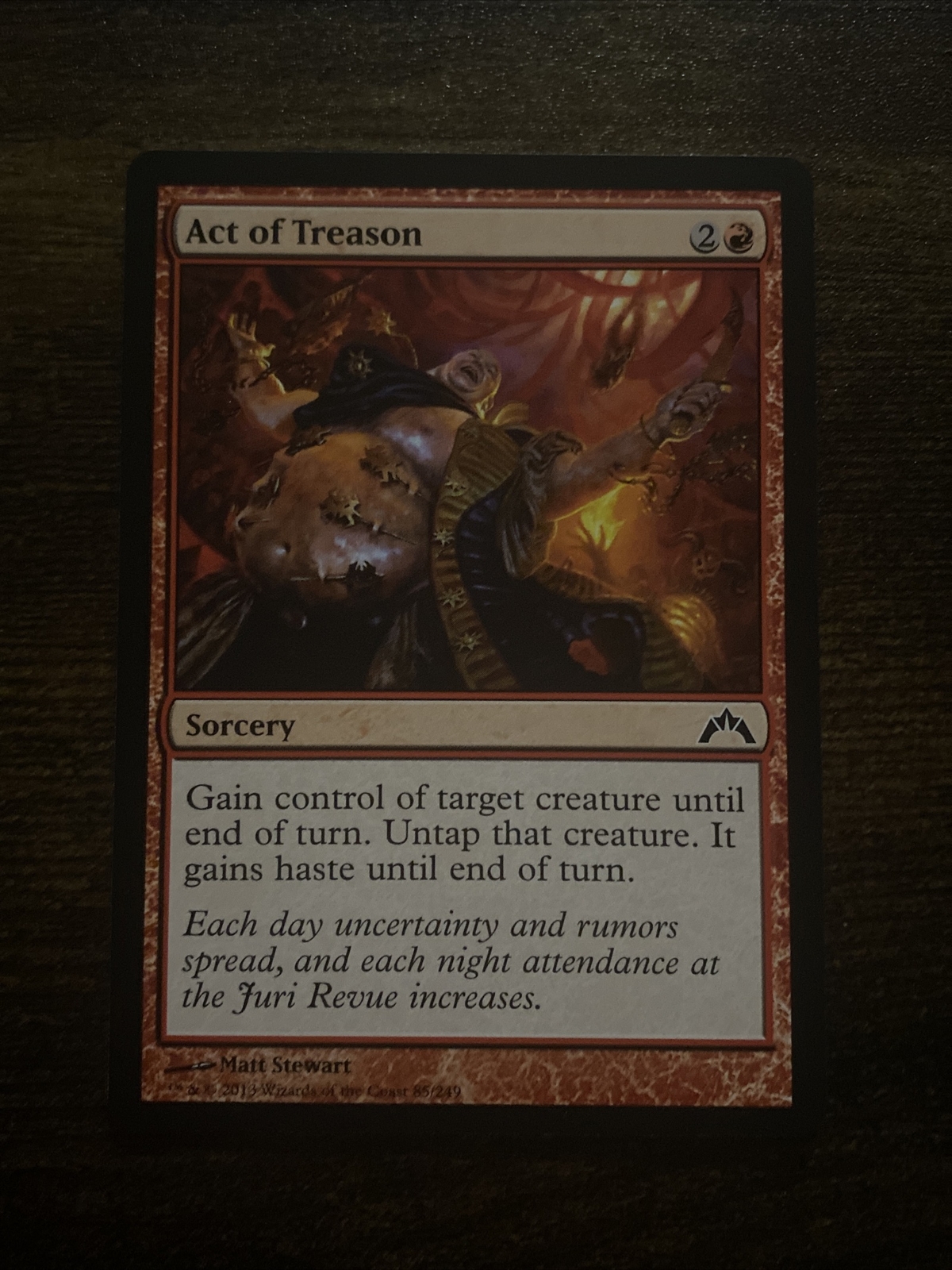 Tarkir Magic Carte Magic Act Of Treason - Khans Of Tarkir - Jeu De