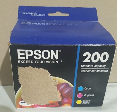 Epson 200 Cyan Magenta Yellow Ink Cartridges T200120-BCS Exp 2026+