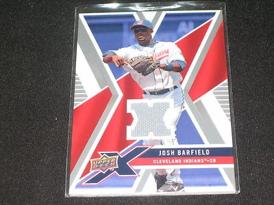 JOSH BARFIELD INDIANS LEGEND AUTHENTIC CERTIFIED GAME USED JERSEY BASEBALL CARD - Photo 1/2
