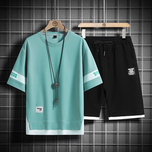 2PCS Men's Summer Sport Set T-Shirts & Shorts Tracksuit Sweatsuit Outfit Casual∂ - Picture 18 of 23