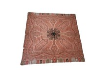 Antique 19 Century Victorian Kashmir Paisley Piano Shawl/Tablecloth 67" X 67"