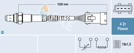 FAE 77242 Lambdasonde For CitroËN Fiat Lancia Peugeot-image