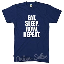 Eat Sleep Row Repeat Mens Womens Tshirt  Competition  tshirt Fast Water River