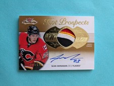 2012-13 Hot Prospects.. Sean Monahan auto and 4 color patch rc. !! # 17/175 !!