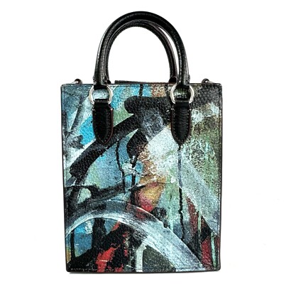 Coach CM213 Mint & Serf collaboration Mini tote Leather Canvas