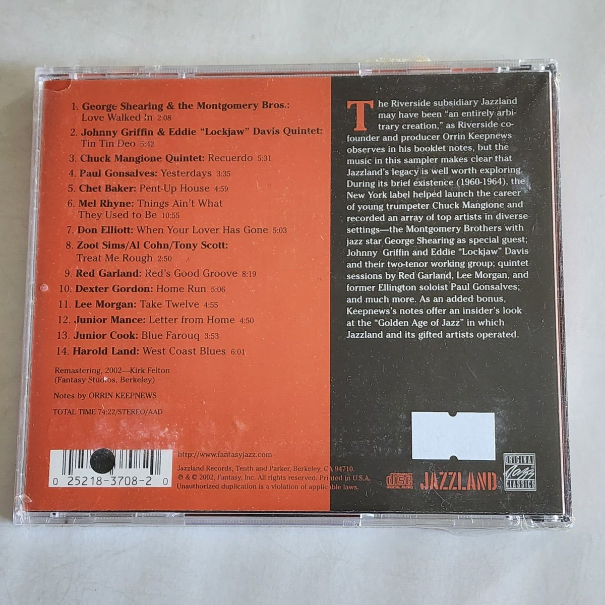 Original Jazz Classics Sampler: Jazzland by Various Artists