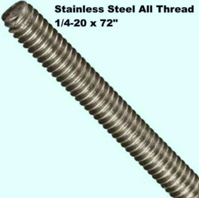SELECT Stainless Steel All Thread 1/4-20 x 72" Threaded Rod Grade 18-8 6 Ft. Length