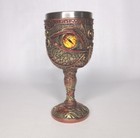 Eyes Of The Dragon Wine Goblet Cup Amber Eyes Stainless Steel 7oz New