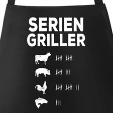 Grill-Schürze für Männer mit Spruch Serien...