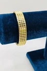 Vintage Speidel Gold EP Costume Jewelry Stainless Steel Expansion Bracelet