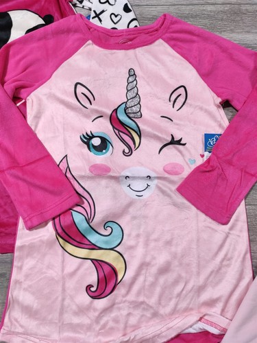 Nightgowns Small 6-6X Unicorn Panda Long Sleeve Sleep Shirt Gowns 3-Pack Cute - Picture 3 of 4