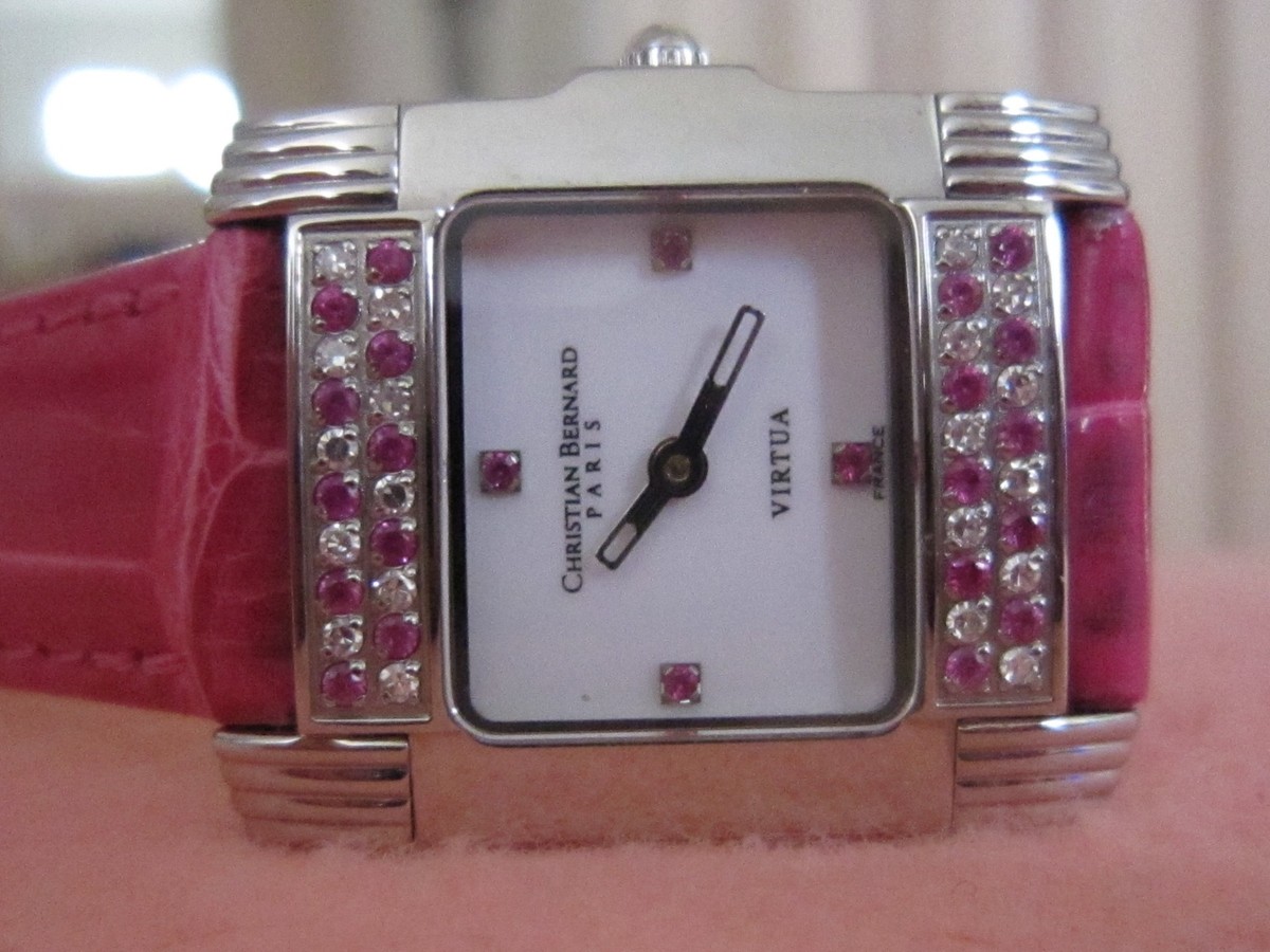 Christian Bernard Women's Stainless Steel Diamond and Sapphire