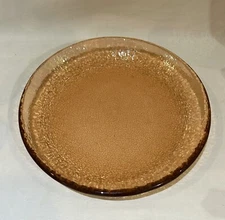 Fire And Light Recycled Glass Salad Plate 8" Diameter Orange Copper