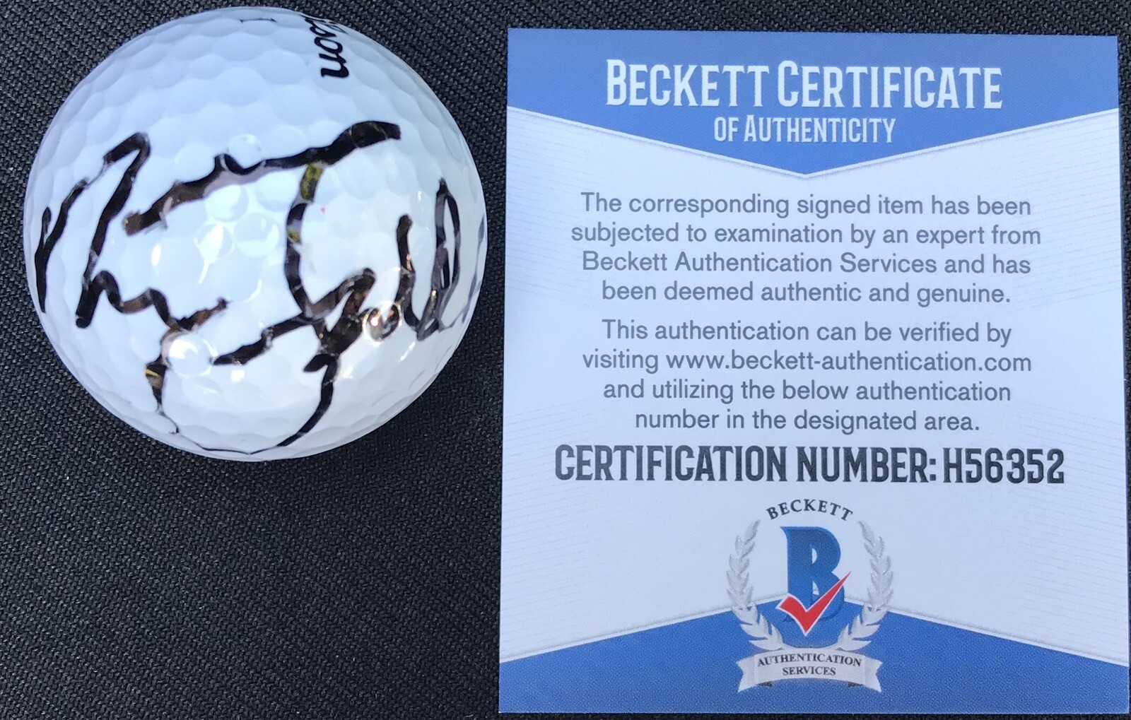 Nick Faldo Autographed Signed MASTERS CHAMP!!! PGA Wilson GOLF Ball Beckett BAS 