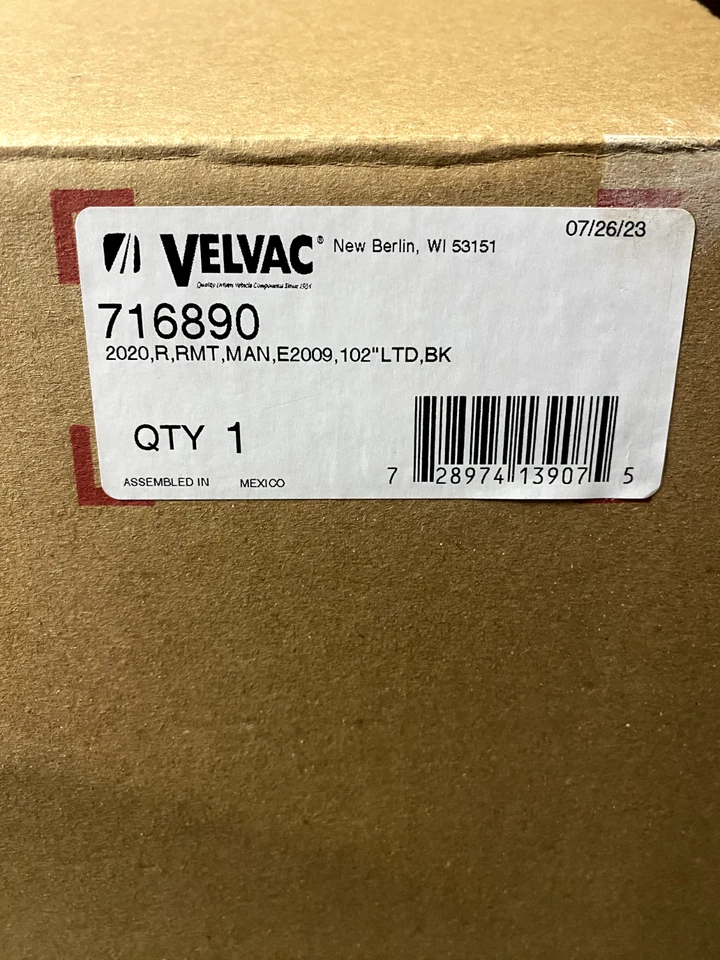 Espejo retrovisor furgoneta Velvac 716890 2020 lado derecho manual 102" negro iluminado E2009 RMT MAN Foto 3 de 4