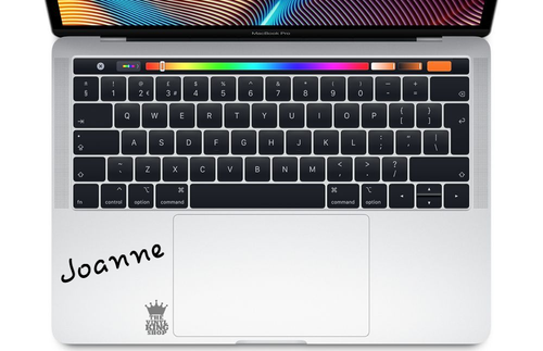 Personalised Name Sticker Island Font - Laptop Vinyl Custom Decal Mac touch pad - Picture 10 of 12