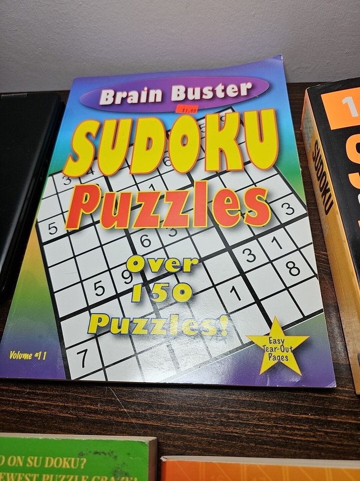 Lot of 12 Sudoku Kakuro Puzzle Books Cross Sums Number Kids Adults
