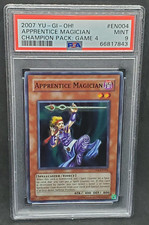 Yugioh PSA 9 MINT Apprentice Magician CP04-EN004 Super Rare Champion Pack Game 4