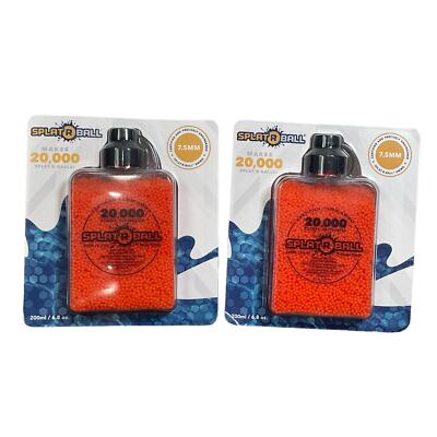 2 New Sealed SplatRball 20,000 Rounds 7.5mm Orange Ammo Certified Splat ...
