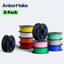 AnkerMake PLA+ 3D Printer Filament 2Pack 4.4lb/2kg Official Printing Consumables