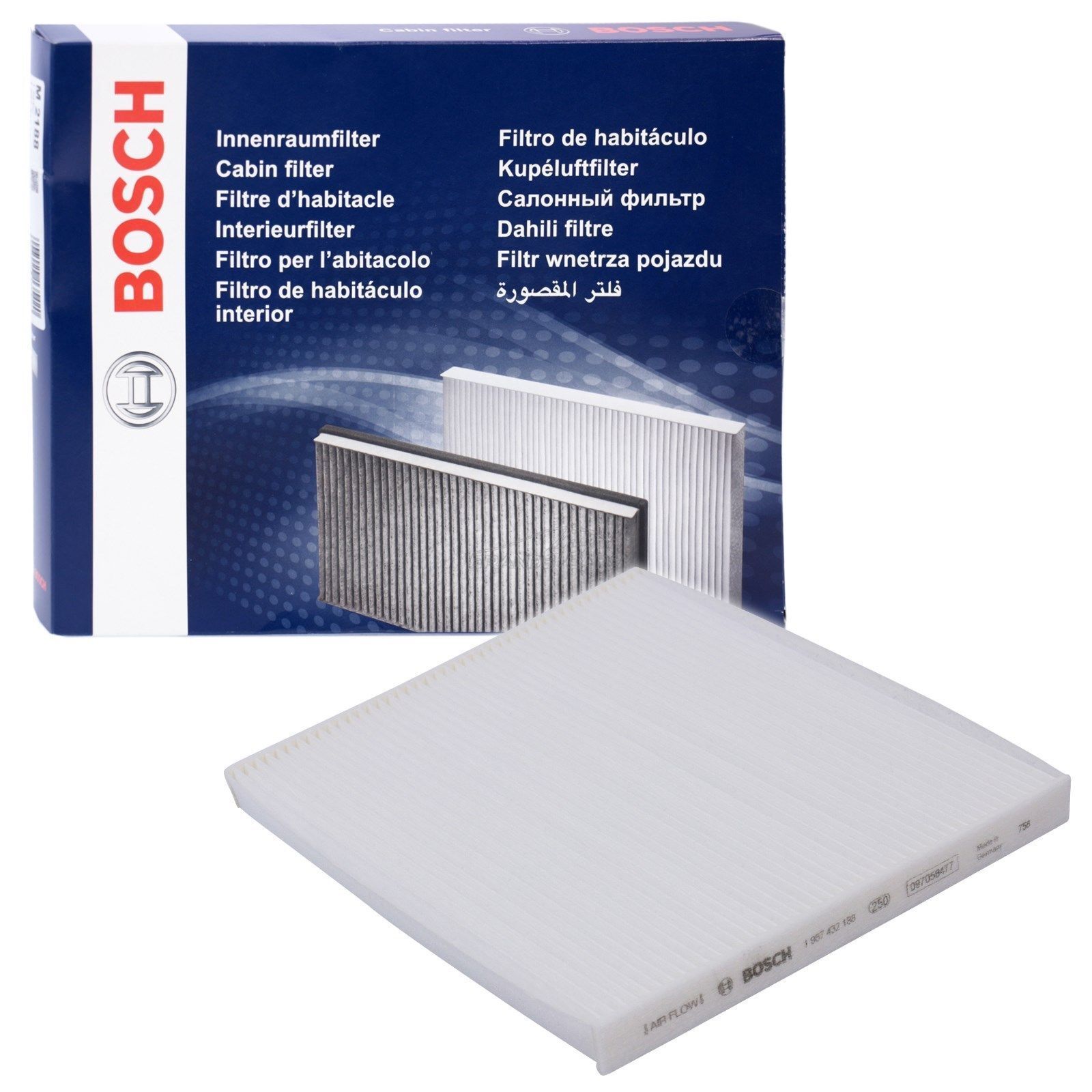 Bosch Cabin Air Filter Fiat Qubo Vauxhall Adam Combo Corsa & Peugeot Bipper