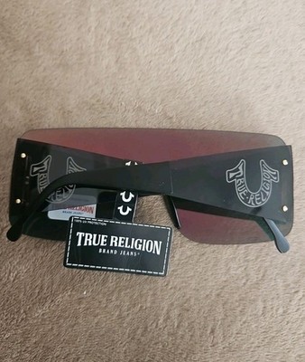 NEW TRUE RELIGION Shield Blue Mirror Rimless Sunglasses MIRROR SHIELD SUNGLASSES main image 3