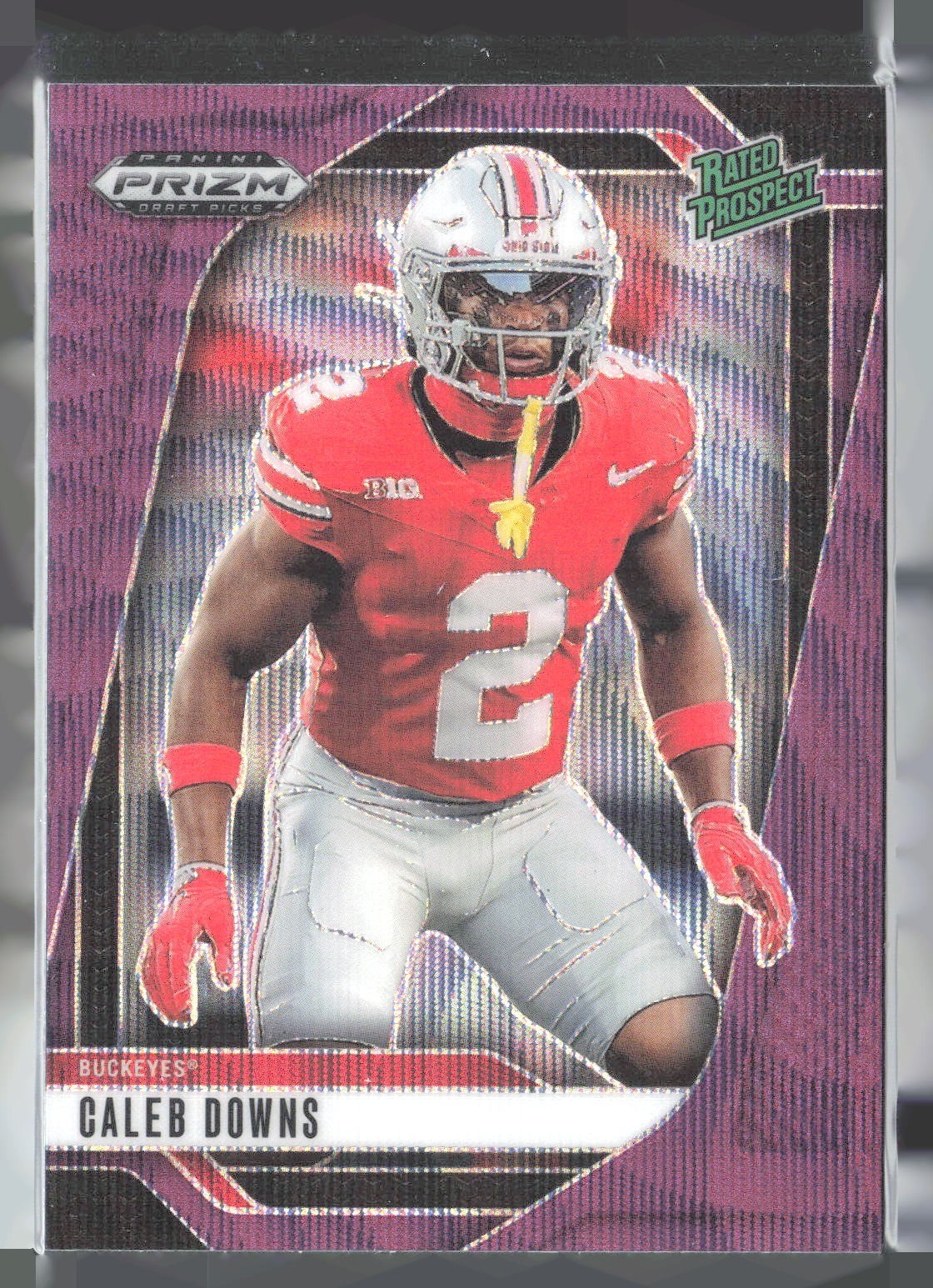 2025 Panini Prizm Draft Picks #159 Caleb Downs Prizm Purple Wave
