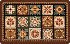 Boho Dish Drying Mat for Kitchen Counter - Super Absorbent Faux Leather Kitch...