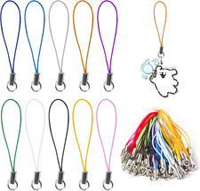 100 Pcs Phone Charm Strings - 10 Colors Detachable Keychain Strings Sturdy Phone