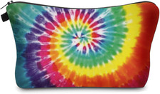 Cute Travel Makeup Bag Cosmetic Bag Small Pouch Gift for Women Tie Dyed 