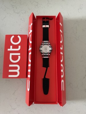 Swatch Double Me Swiss Quartz Silicone Watch New with Box and Certificate