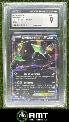 Umbreon EX CGC 9 2016 Pokemon XY Fates Collide #55/124 Holo Rare 1002