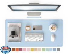 RENMTURE PU Mouse Pad, Faux Leather Large Desk Pad, Home Work Office Accessor