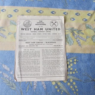 West Ham v Blackpool FA Cup 4th Rd 1953/4
