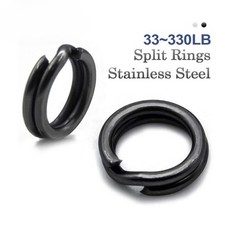 50Pcs Lua Fishing Lures Split Ring Heavy Stainless Steel Connector for 33 331LBS
