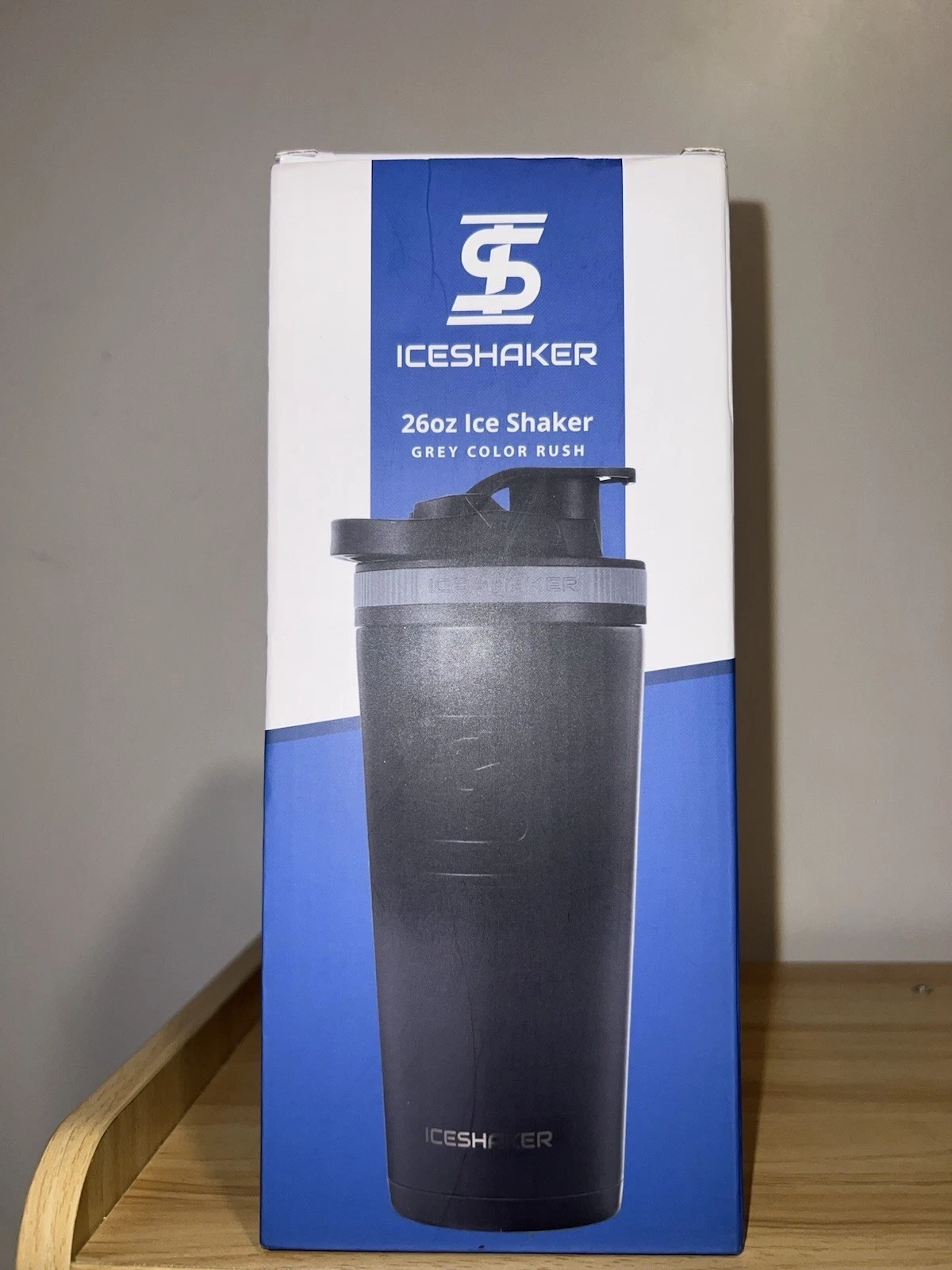 Ice Shaker Bottle 26 oz | Insulated Stainless Steel | Grey Color Rush
Opens in a new window or tab
