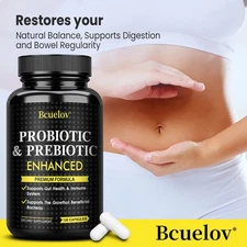 Prebiotic Probiotics Supports Digestive Health Gut Health Supplements 120 Pills